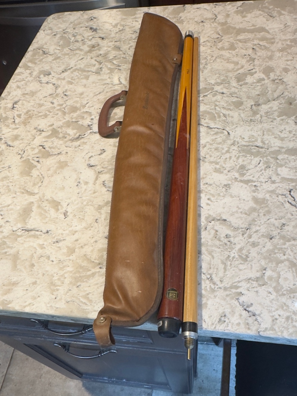 Vintage 1970,s era Brunswick pool stick with case